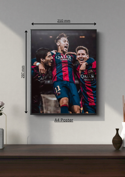 Messi x Neymar x Suárez | Sports Poster