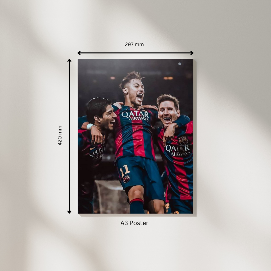 Messi x Neymar x Suárez | Sports Poster