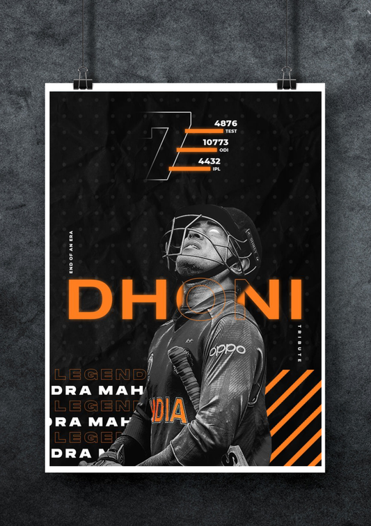 MS Dhoni #1 | Sports Poster