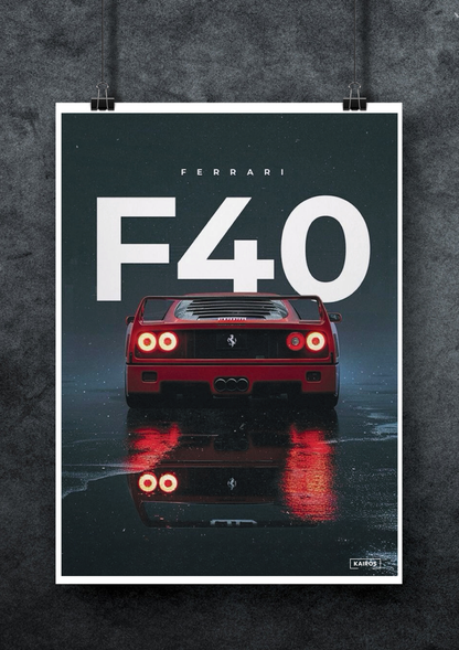 Ferrari F40 #1 | Supercar Poster