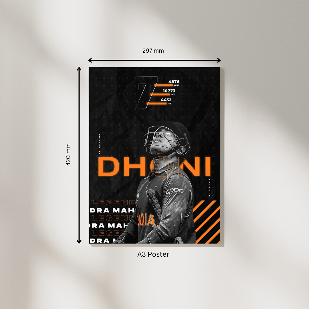 MS Dhoni #1 | Sports Poster