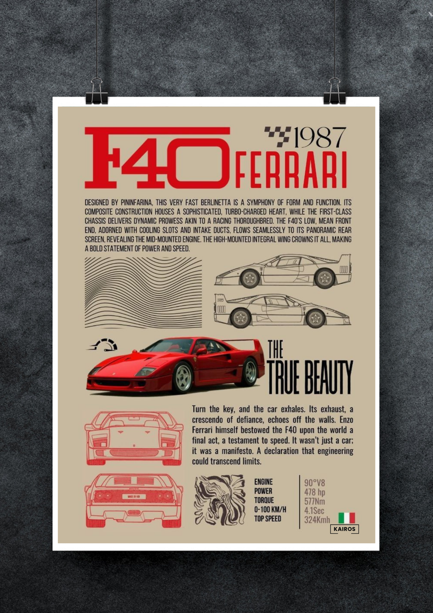 Ferrari F40 #2 | Cars Posters